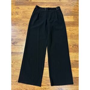 WAYF x Madeleine Women's Reverie Satin Waist Wide Leg Pants - Black - Sz Medium